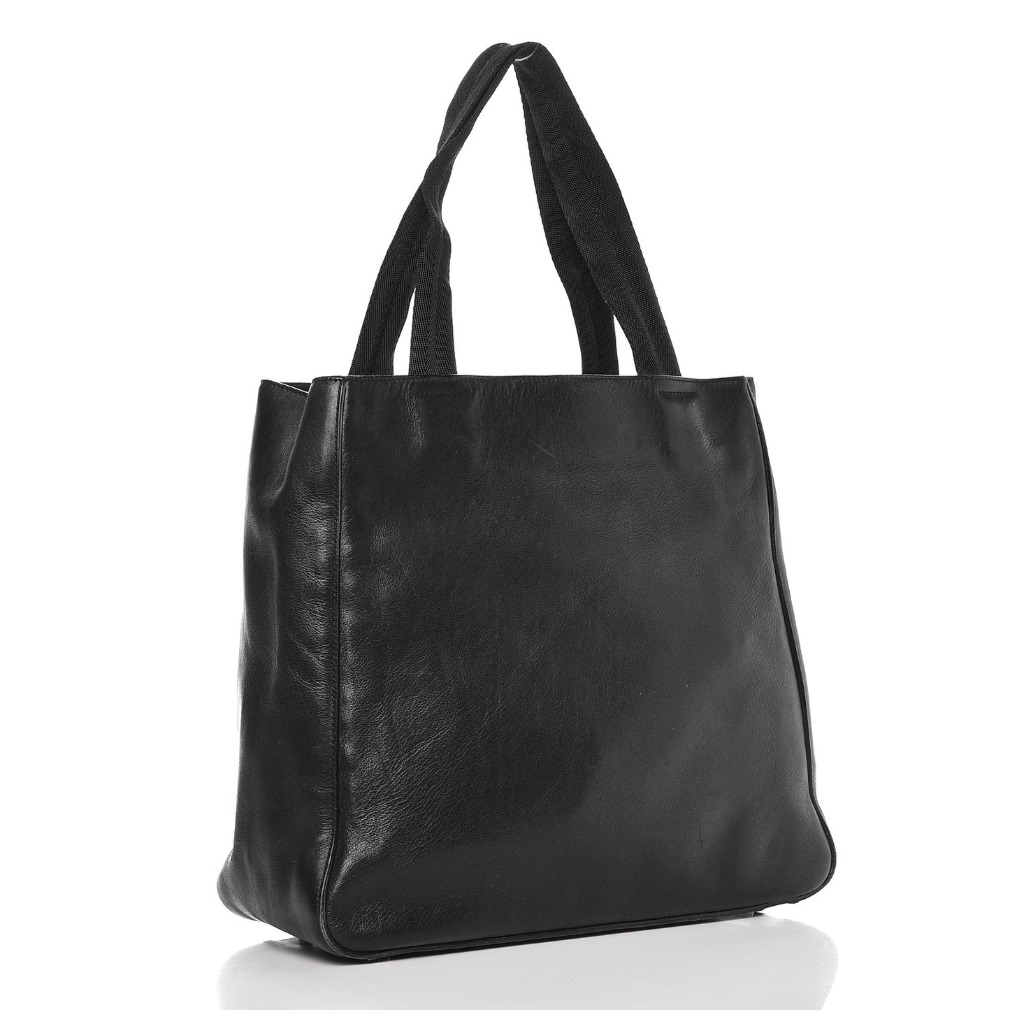 Soft Calf Shopping Tote Black