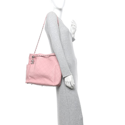 Chanel Caviar Stitched Medium CC Pocket Hobo Pink 2 of 16