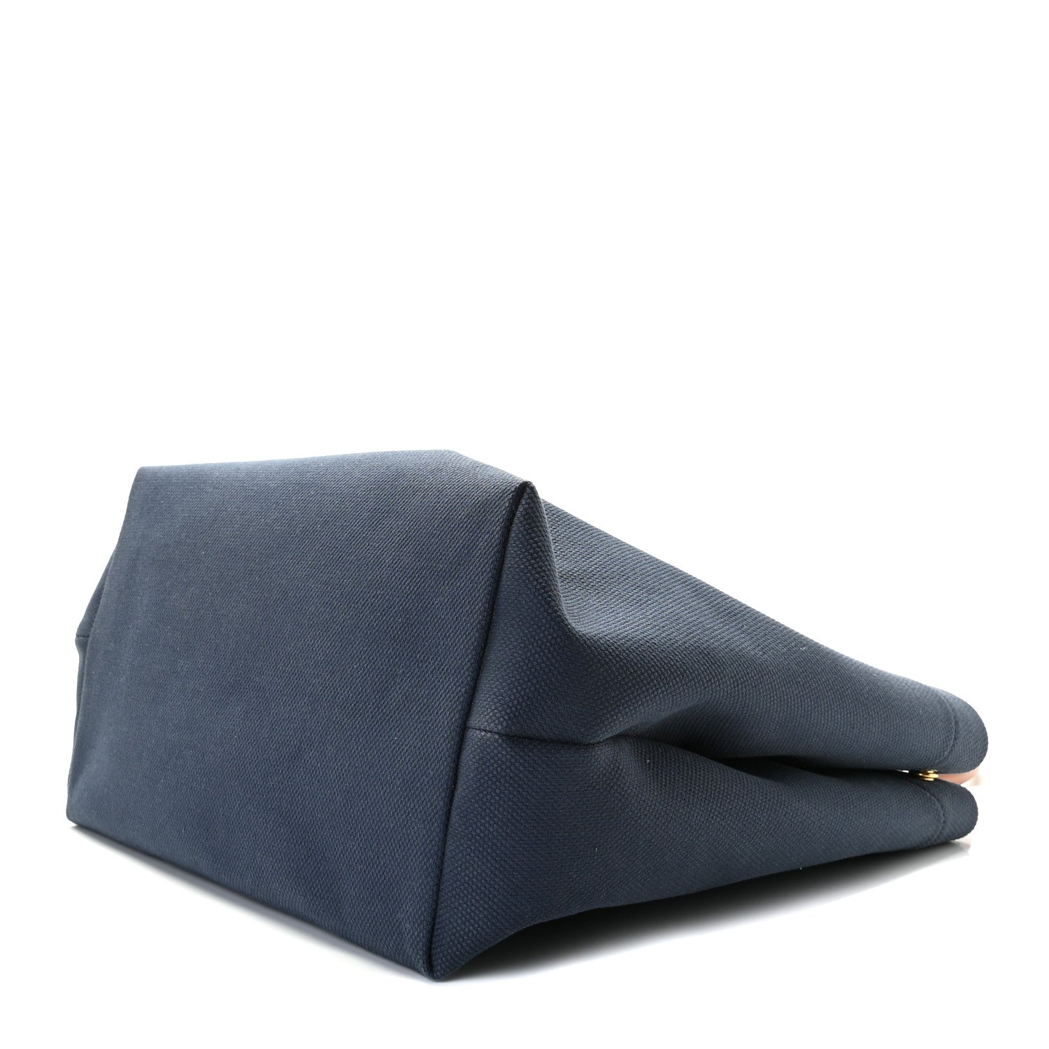 Celine Canvas Calfskin Horizontal Cabas Navy Tan 5 of 5