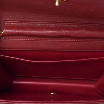 Chanel Lambskin Quilted CC Wallet On Chain WOC Red 4 of 8