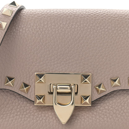 Valentino Garavani Pebbled Calfskin Mini Rockstud Crossbody Bag Poudre 7 of 13