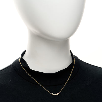 Jennifer Meyer 18K Yellow Gold Diamond 5 Illusion Set Pendant Necklace 2 of 4