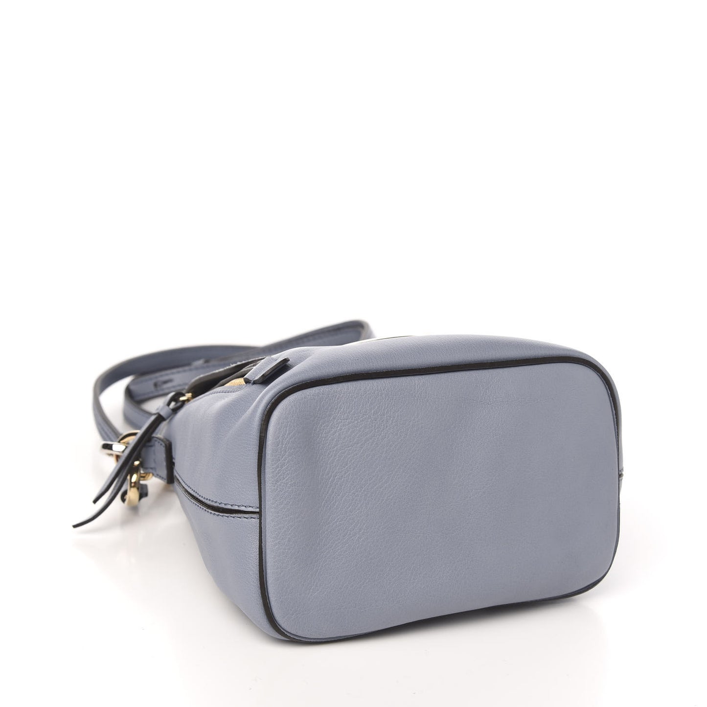 Suede Calfskin Mini Faye Backpack Washed Blue