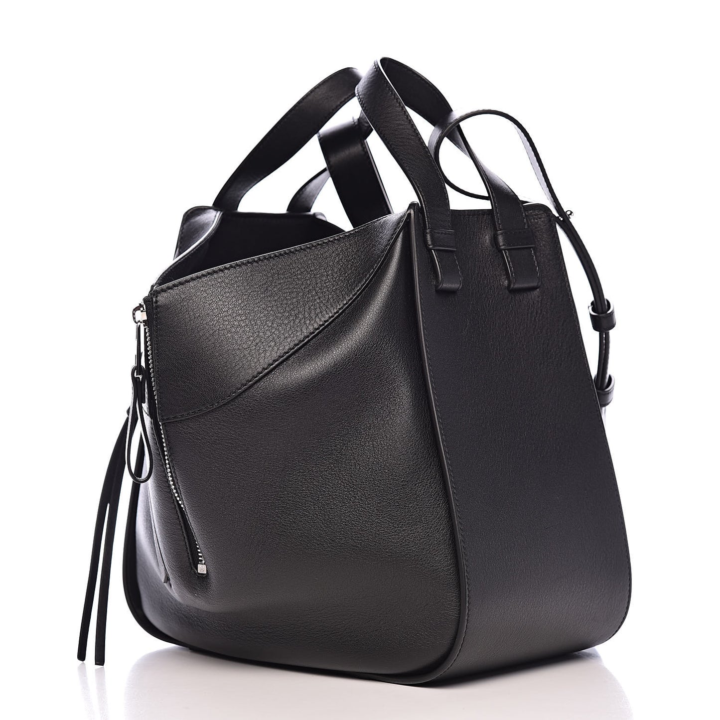 Calfskin Small Hammock Shoulder Bag Black