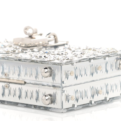 Dolce & Gabbana Crystal Embellished Plexiglass Dolce Box Clutch Silver 9 of 9