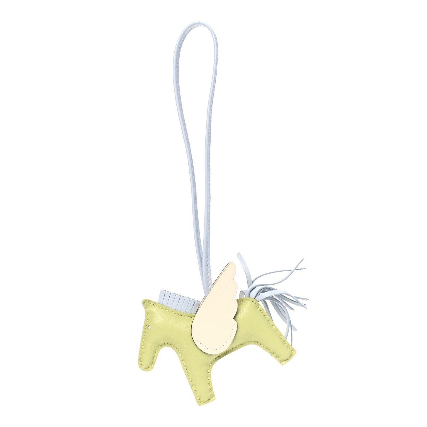 Milo Lambskin Grigri Rodeo Pegase Horse Bag Charm PM Jaune Bourgeon Bleu Brume Nata