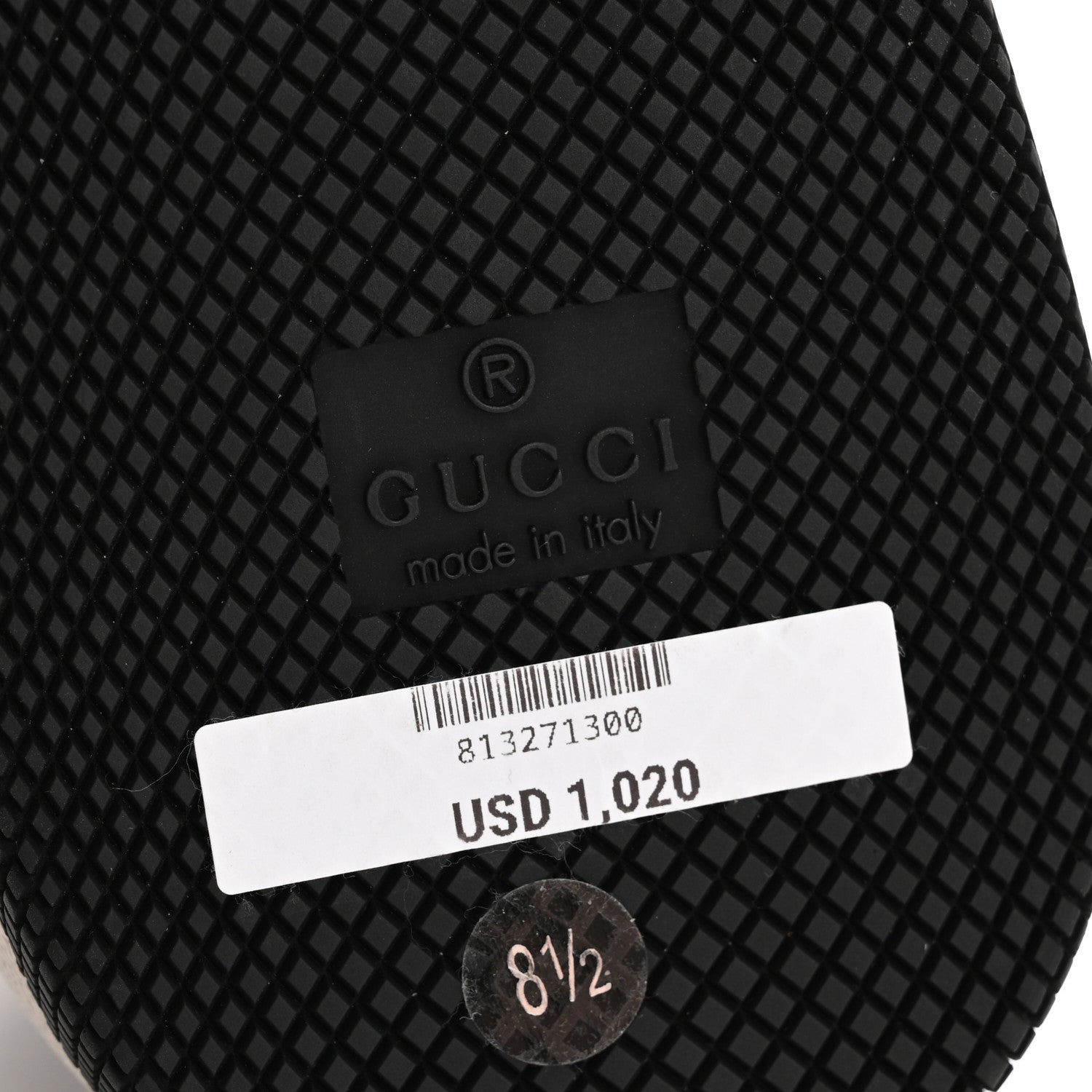 Gucci GG Supreme Monogram Miro Soft Calfskin Web Mens Screener Sneakers 8.5 Black Grey Sky 7 of 12