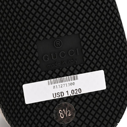 Gucci GG Supreme Monogram Miro Soft Calfskin Web Mens Screener Sneakers 8.5 Black Grey Sky 7 of 12