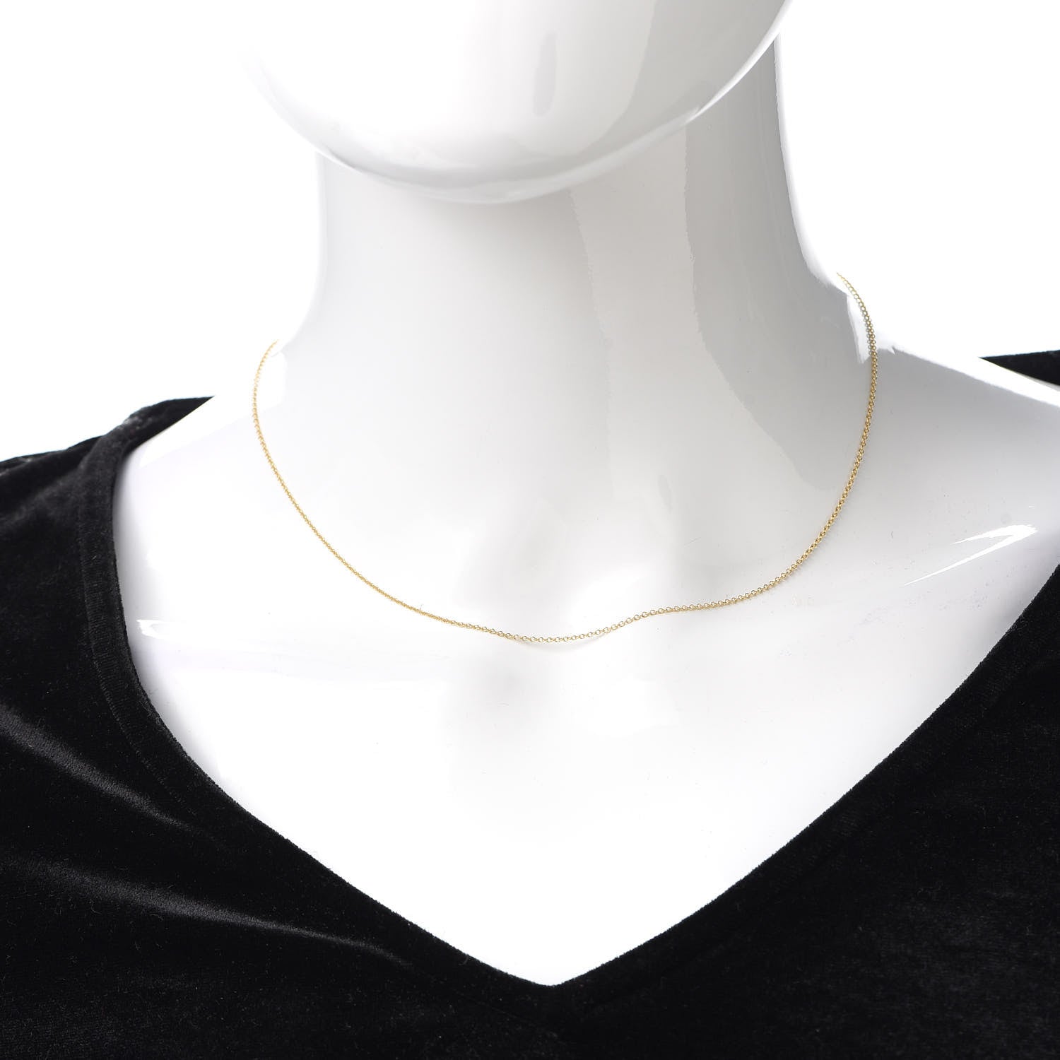Tiffany 18K Yellow Gold Chain Necklace 16" 2 of 5