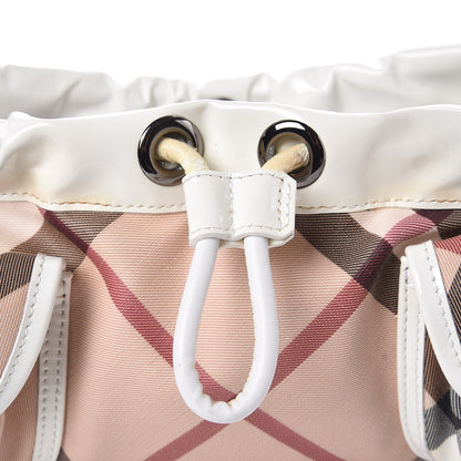 Burberry Patent Supernova Check Front Pocket Small Bag White 8 of 16