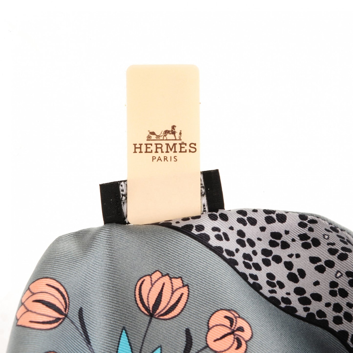Silk Les Leopards Twilly Gris Acier Gris Perle Peach