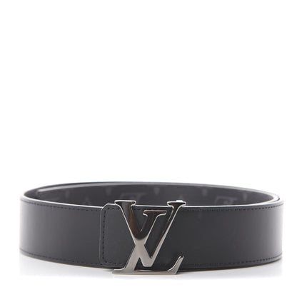Louis Vuitton Monogram Eclipse Taigarama 40mm LV Initiales Reversible Belt 85 34 Black 1 of 5