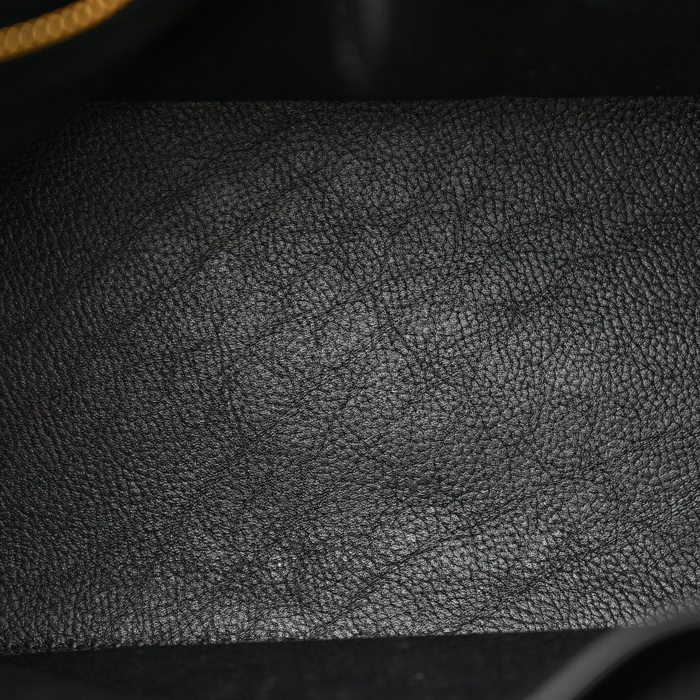 Grained Calfskin Logo S Ville Top Handle Bag Black White