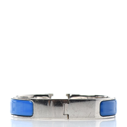 Hermes Narrow Enamel Clic Clac H Bracelet PM Blue Electrique 3 of 4