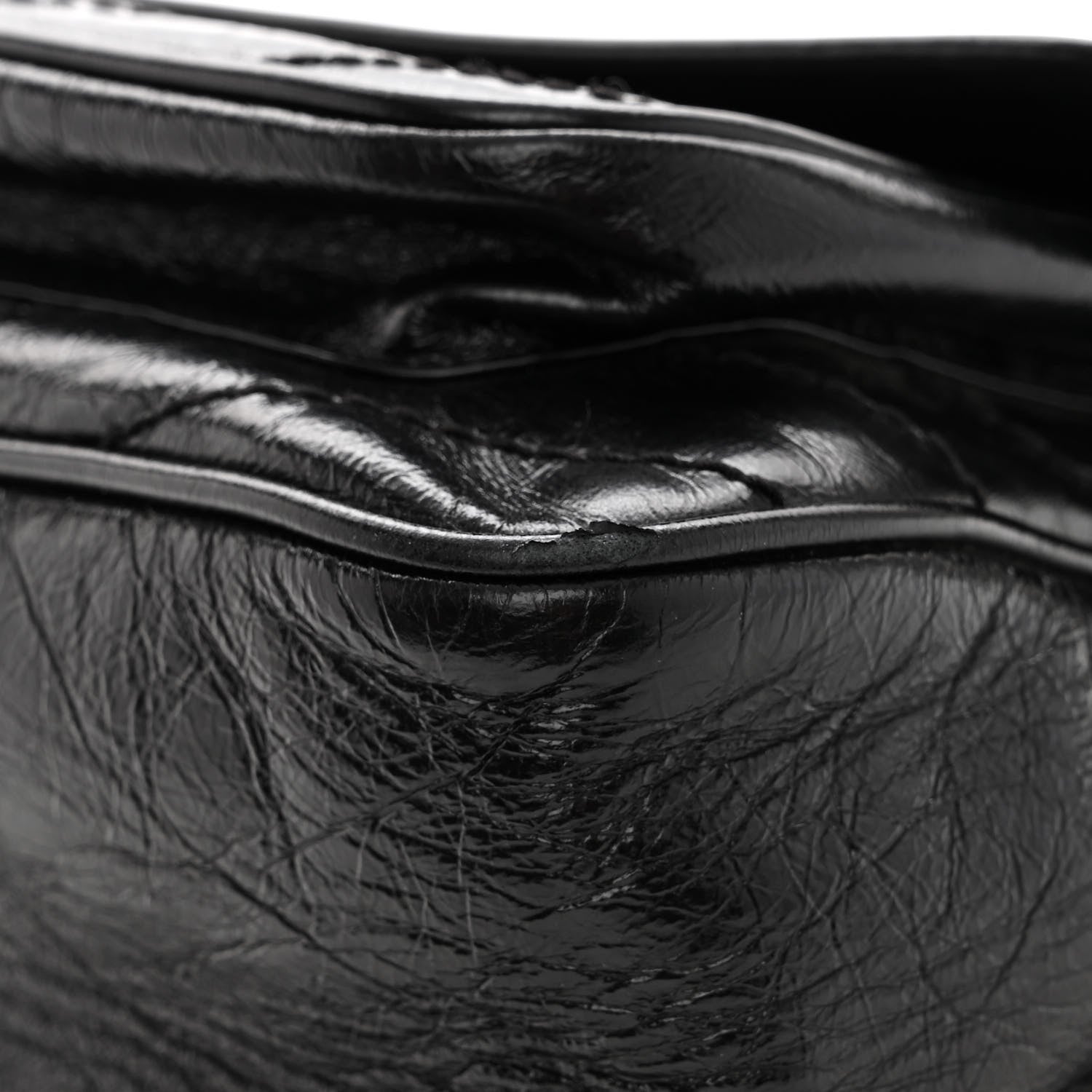 Saint Laurent Crinkled Calfskin Matelasse Monogram Medium Niki Chain Satchel Black 11 of 11