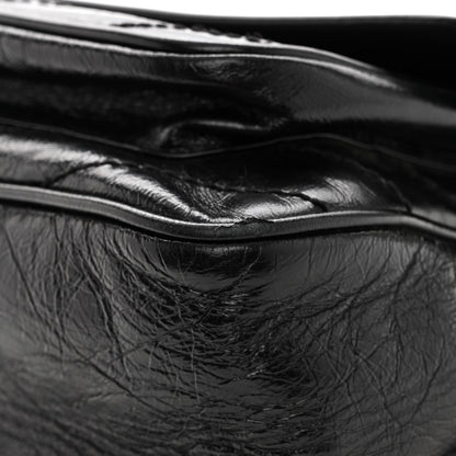 Saint Laurent Crinkled Calfskin Matelasse Monogram Medium Niki Chain Satchel Black 11 of 11