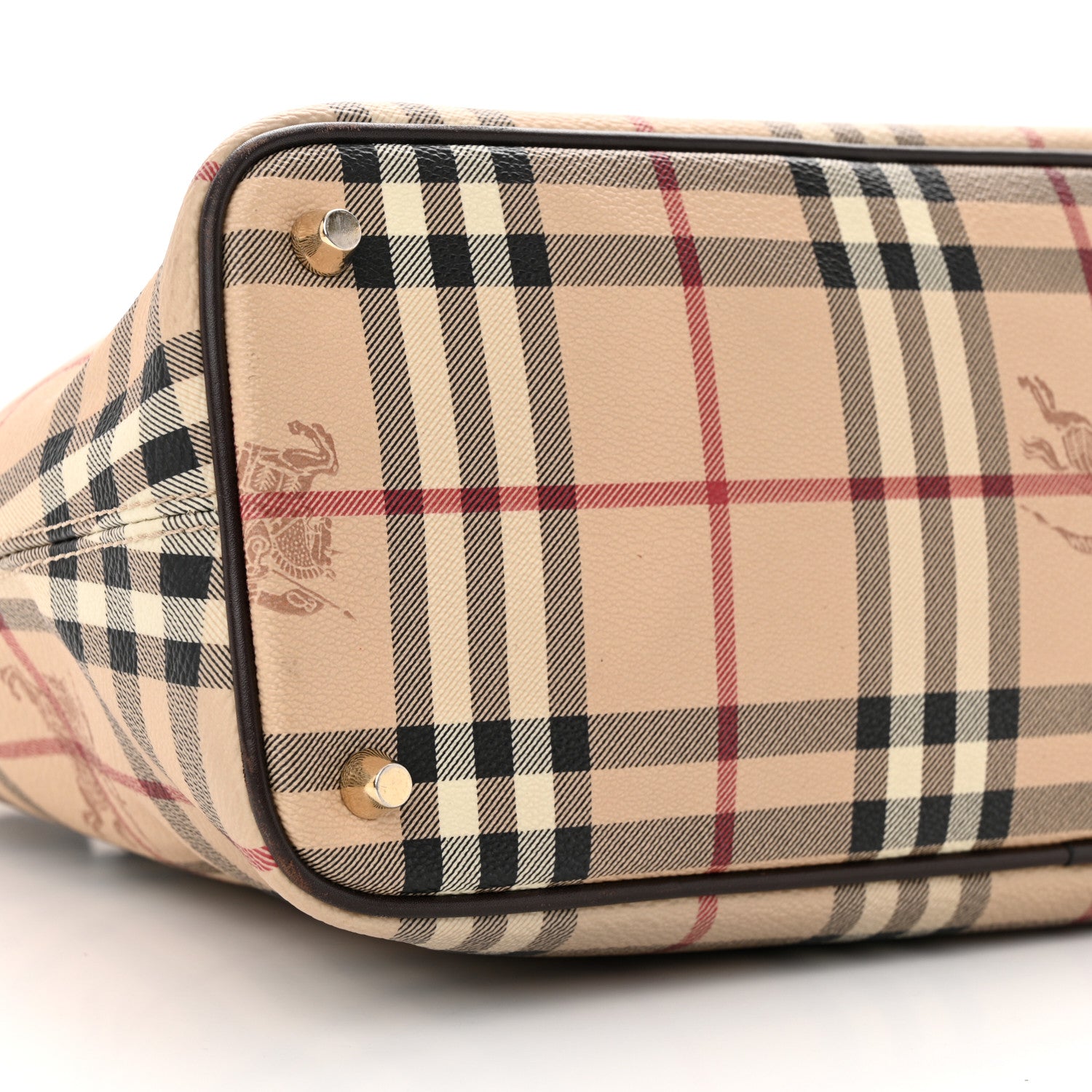 Burberry Haymarket Check Medium Regent Tote Chocolate 8 of 11