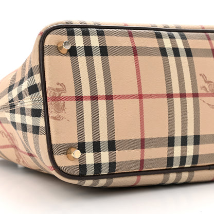 Burberry Haymarket Check Medium Regent Tote Chocolate 8 of 11
