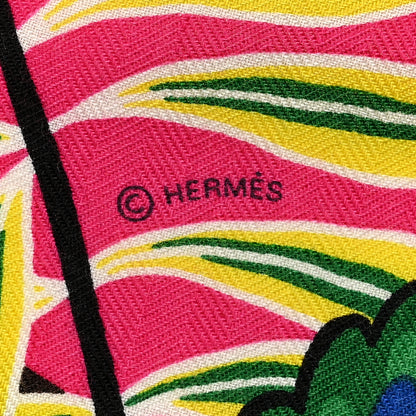 Hermes Cashmere Silk The Three Graces Shawl 140 Rose Vif Marron 5 of 6