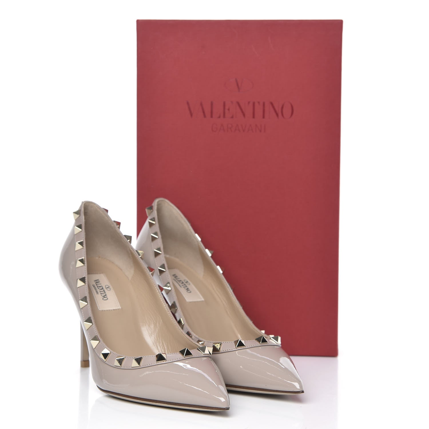 Valentino Garavani Patent Rockstud 85mm Pumps 36.5 Poudre 9 of 9
