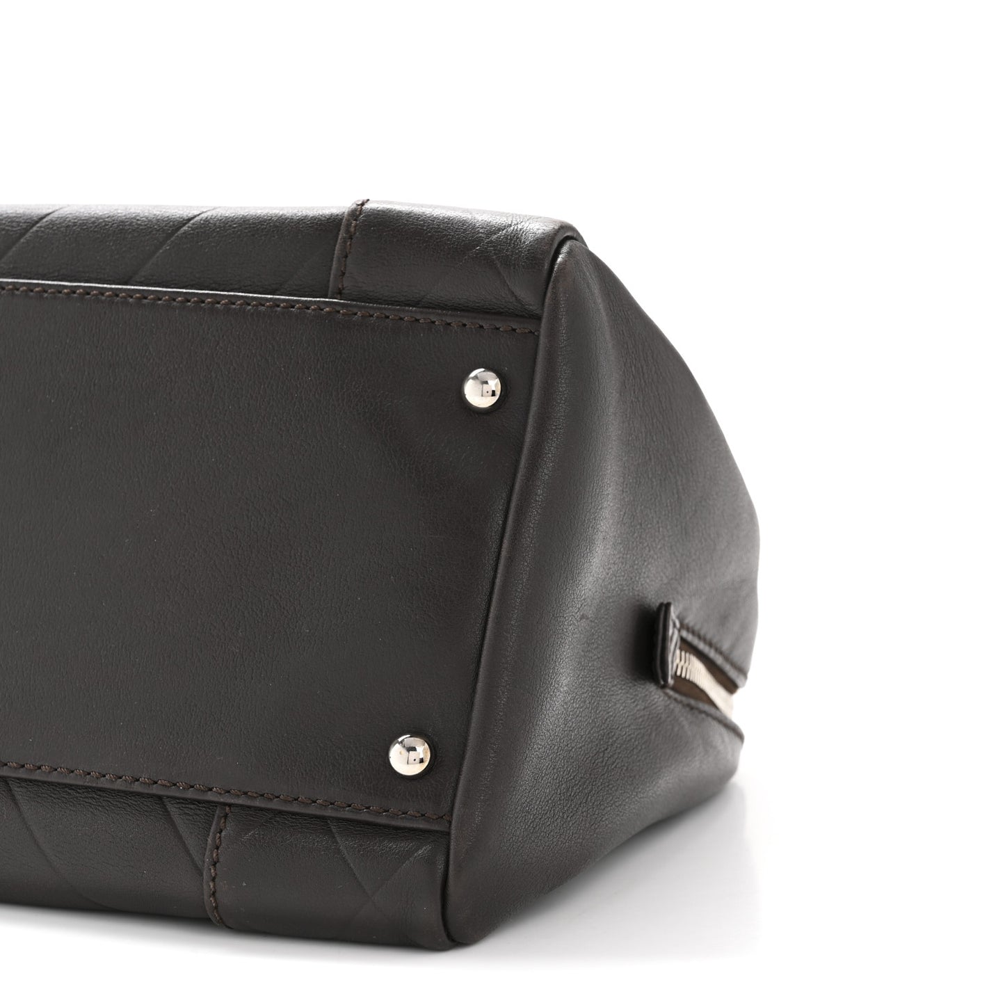 Calfskin Chevron CC All Day Long Boston Brown