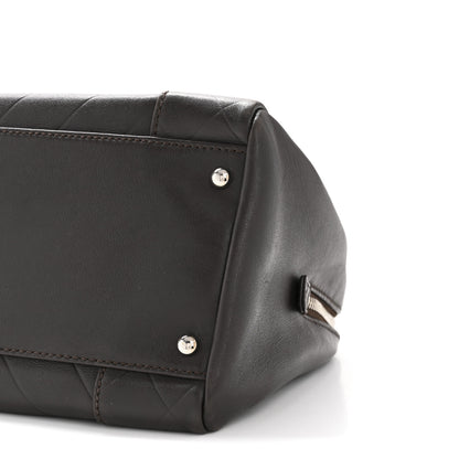 Chanel Calfskin Chevron CC All Day Long Boston Brown 10 of 13