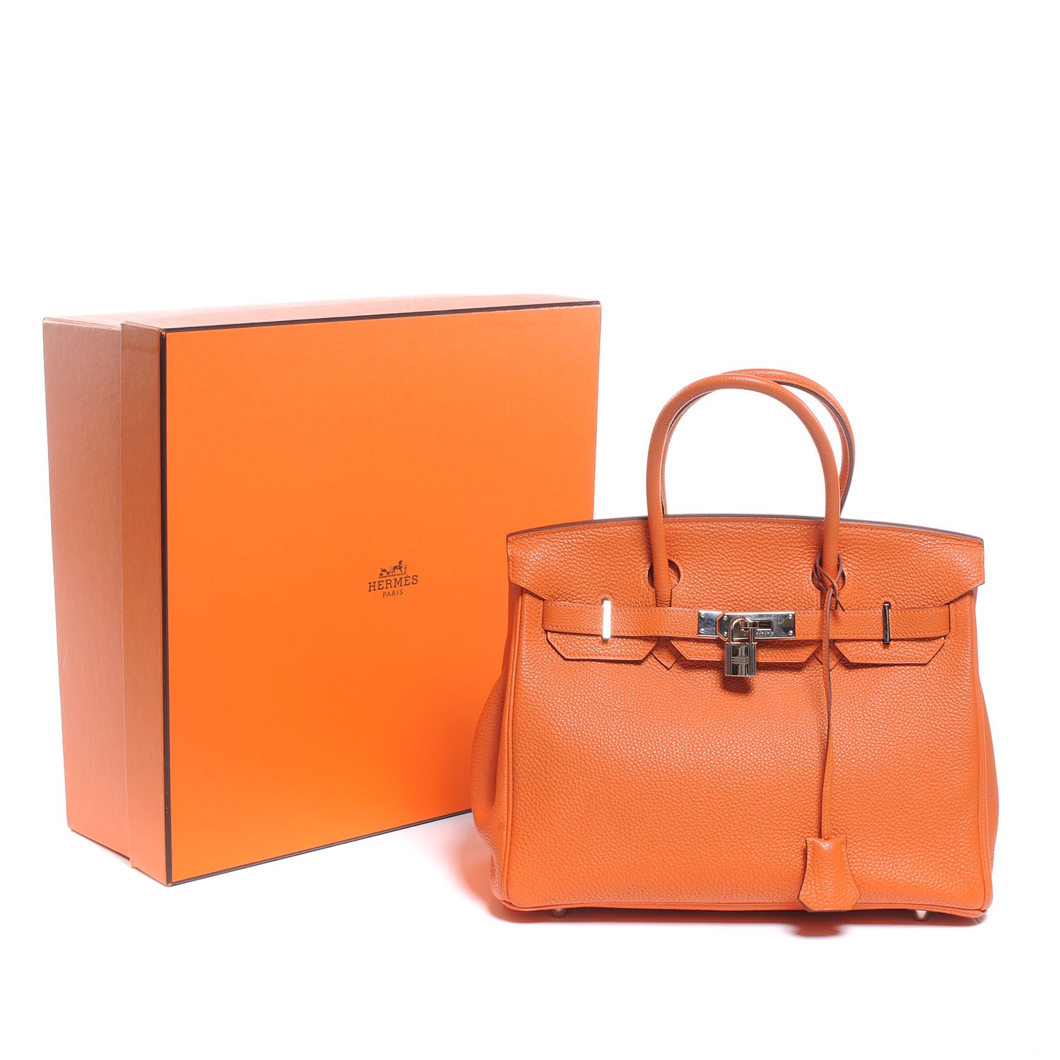 Hermes Togo Shooting Star Birkin 30 Orange 9 of 9