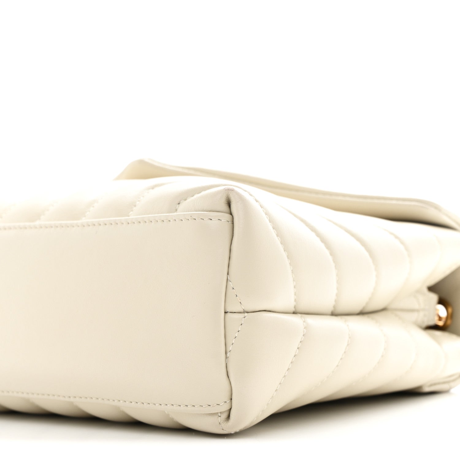 Saint Laurent Calfskin Y Quilted Monogram Small Loulou Chain Satchel Ivory 11 of 11