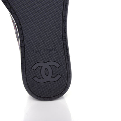 Chanel Lambskin Tweed Sneakers 36 Black Grey Red 9 of 11