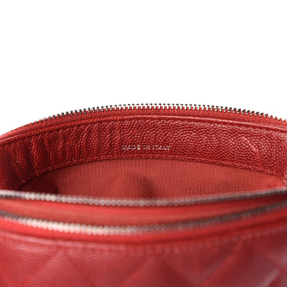 Chanel Caviar Quilted Small Clutch With Chain Red 7 of 12