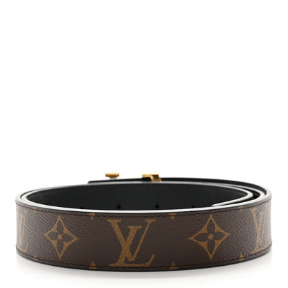 Louis Vuitton Calfskin Monogram 30mm LV Initiales Reversible Belt 90 36 Black 2 of 6