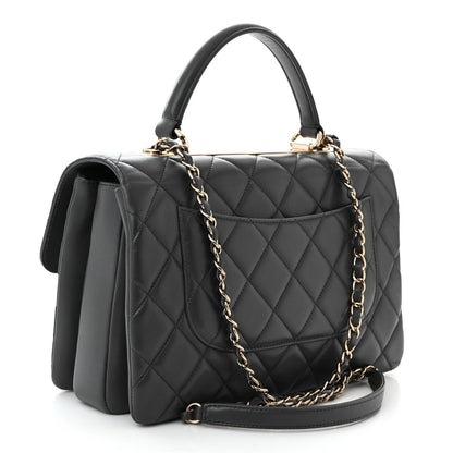 Chanel Lambskin Quilted Medium Trendy CC Flap Dual Handle Bag Dark Grey 3 of 11