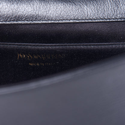 Saint Laurent Calfskin Monogram Large Belle De Jour Clutch Black 6 of 6