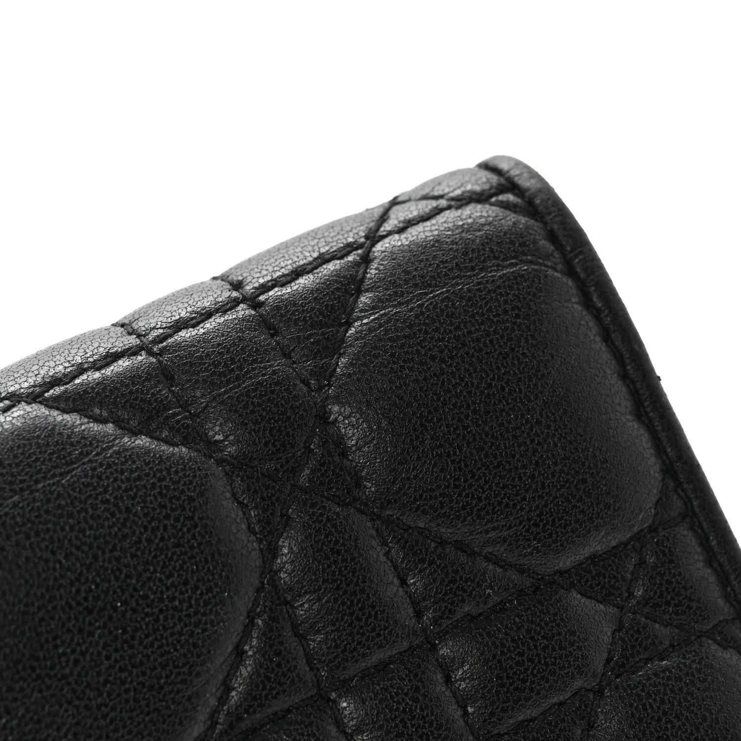 Christian Dior Lambskin Cannage Mini Lady Dior Wallet Black 10 of 14