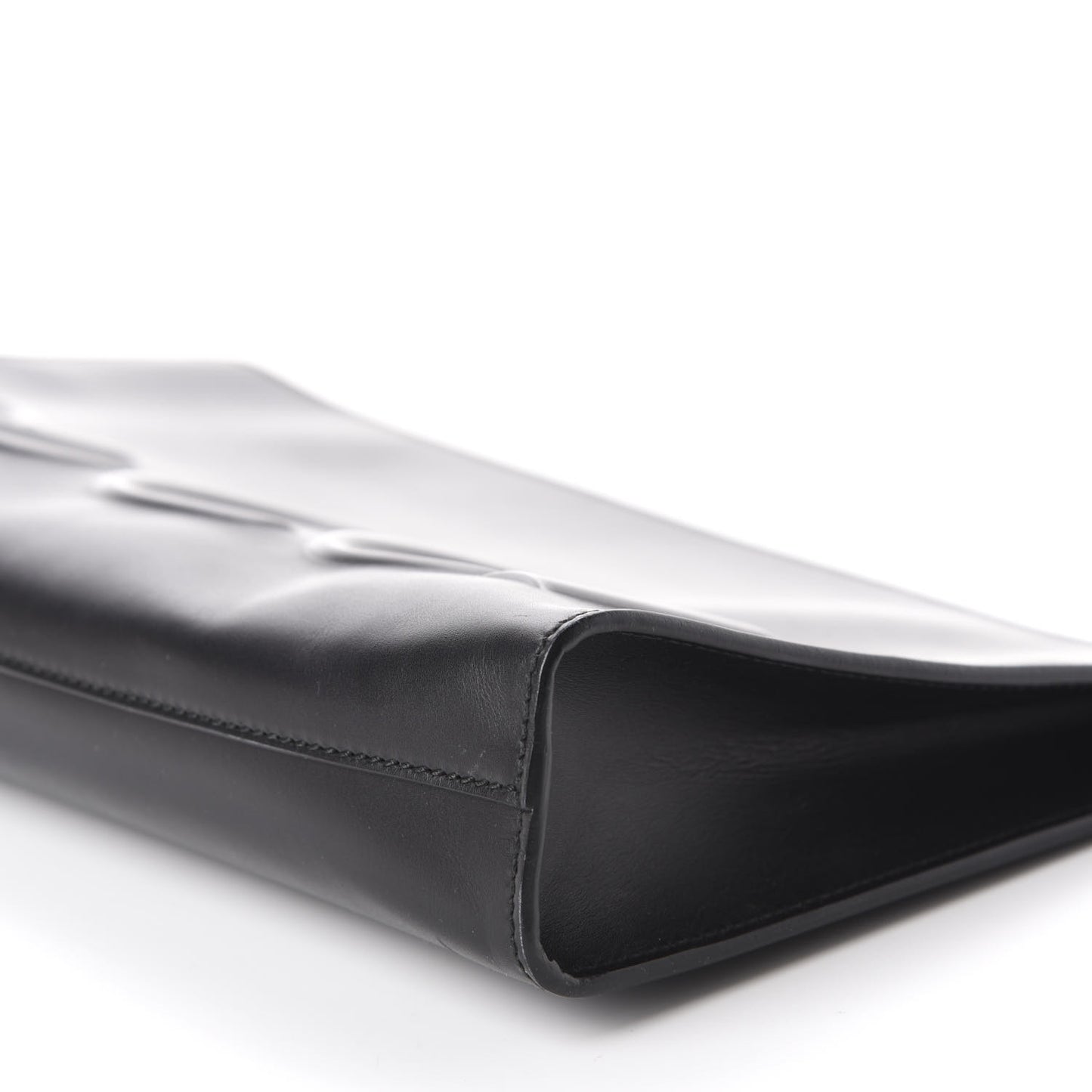 Calfskin Embossed XL Clutch Black