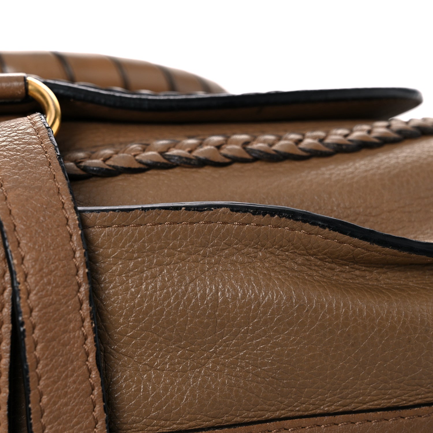 Chloe Calfskin Braided Medium Marcie Satchel Nut 18 of 28