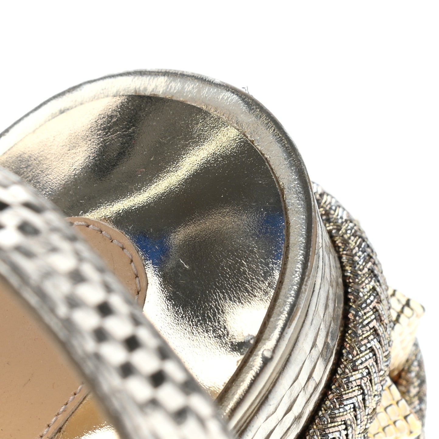 Calfskin Cubiste Pyraclou 60 Platform Sandals 36 Platine