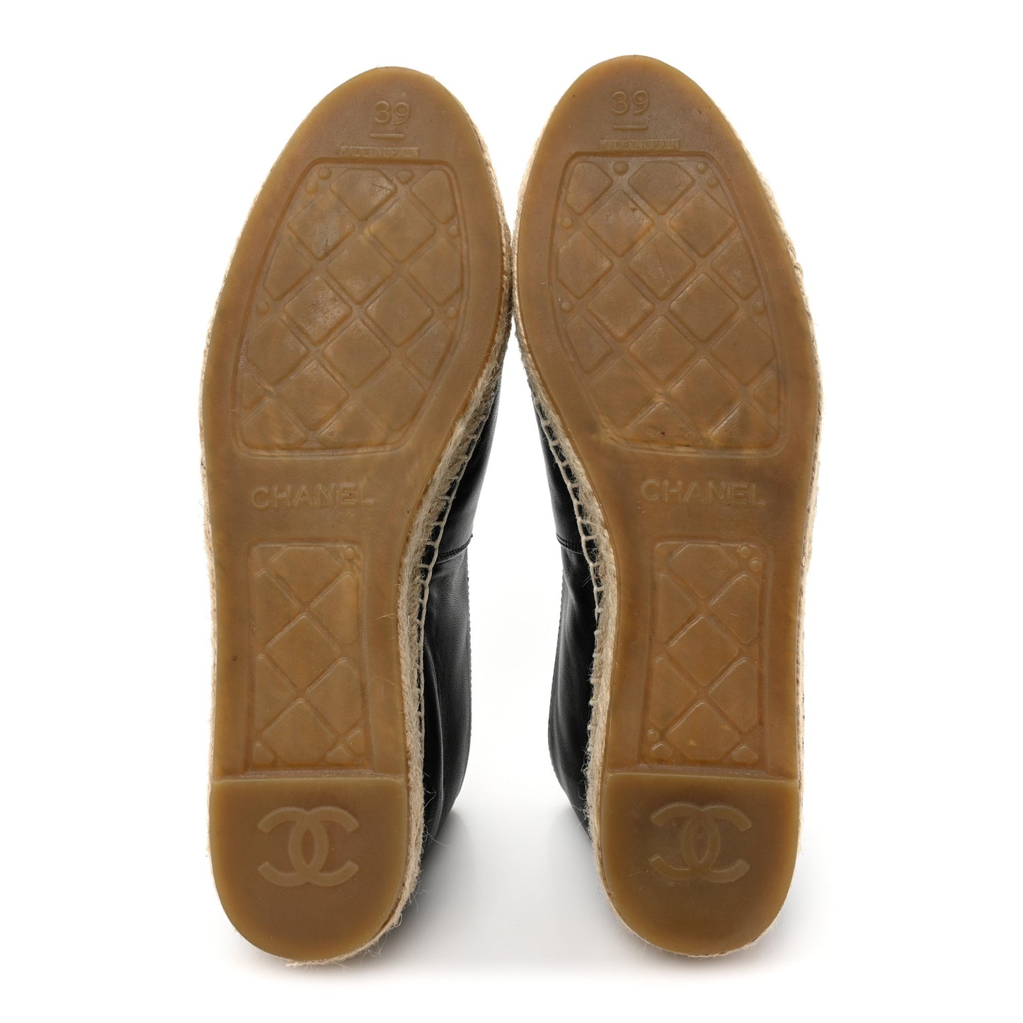 Lambskin CC Espadrilles 39 Black