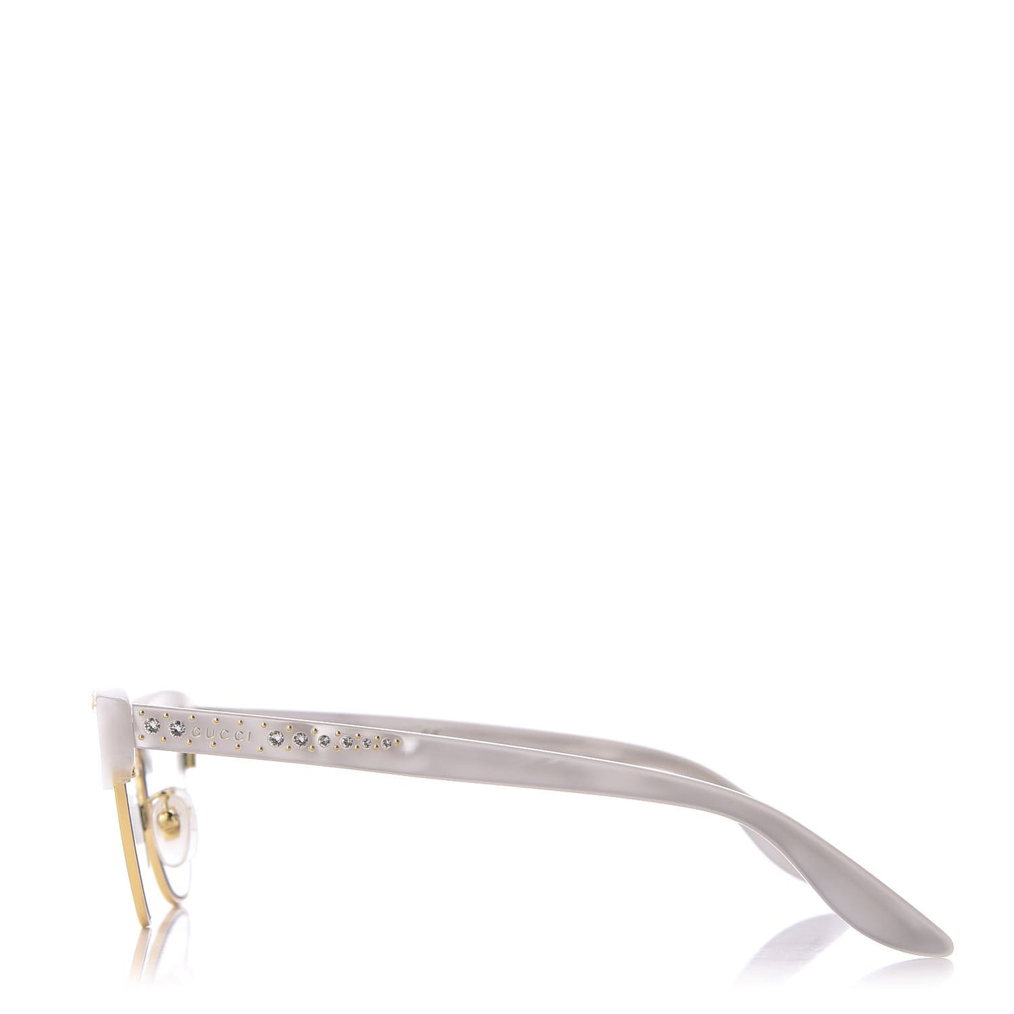 Clubmaster Cat Eye Sunglasses GG0153S Pearl White