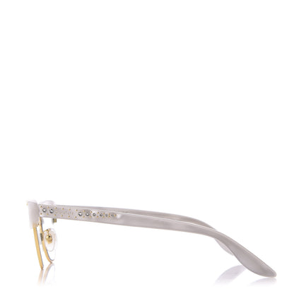 Gucci Clubmaster Cat Eye Sunglasses GG0153S Pearl White 2 of 8