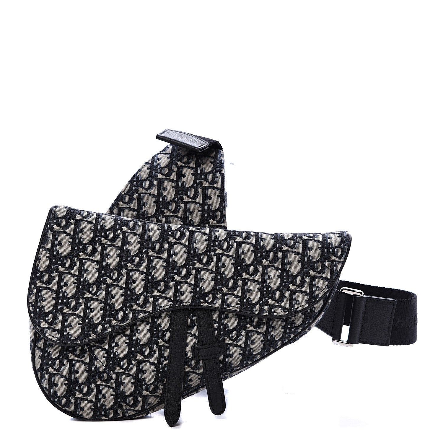 Christian Dior Oblique Mens Saddle Bag Blue 1 of 9