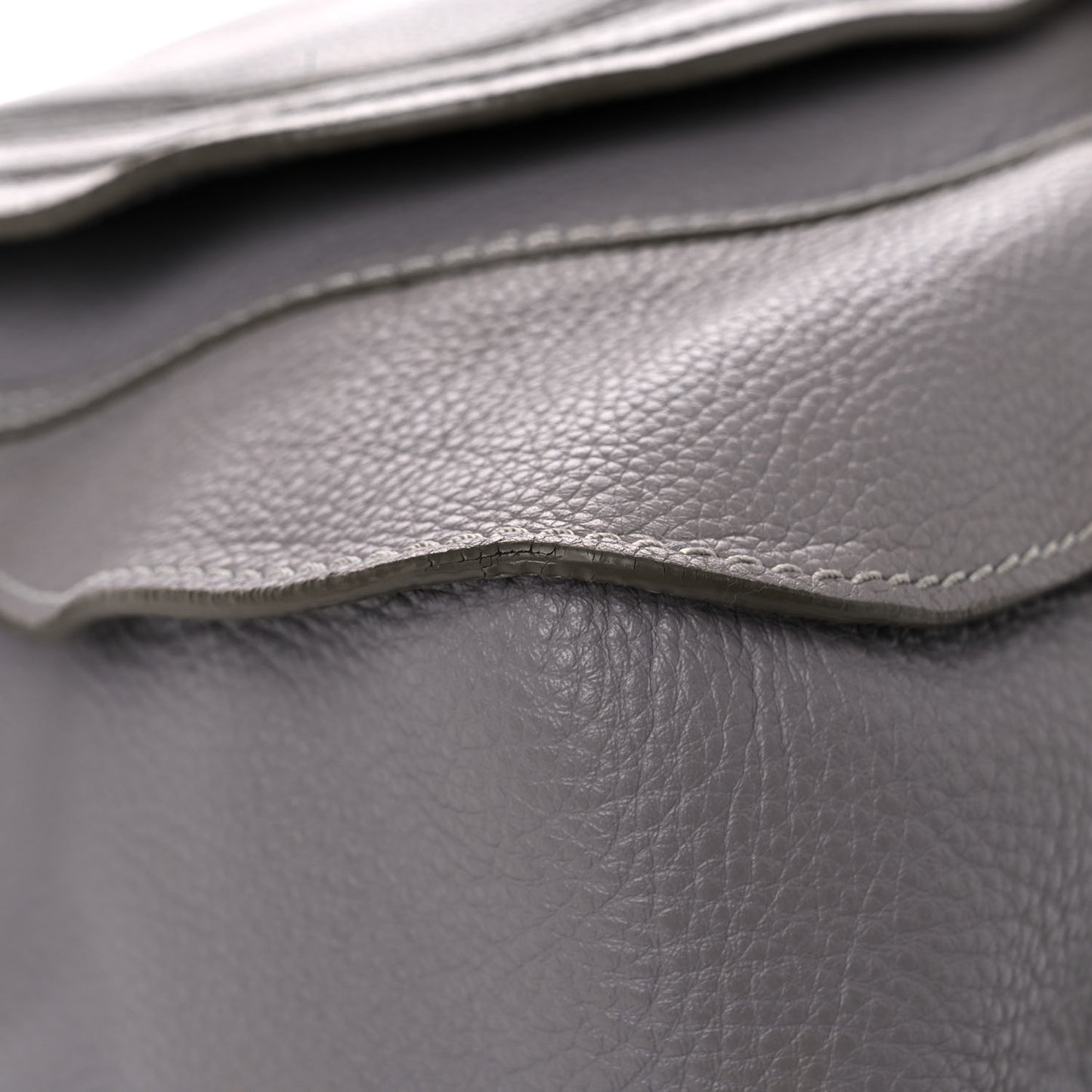 Calfskin Large Marcie Satchel Cashmere Grey