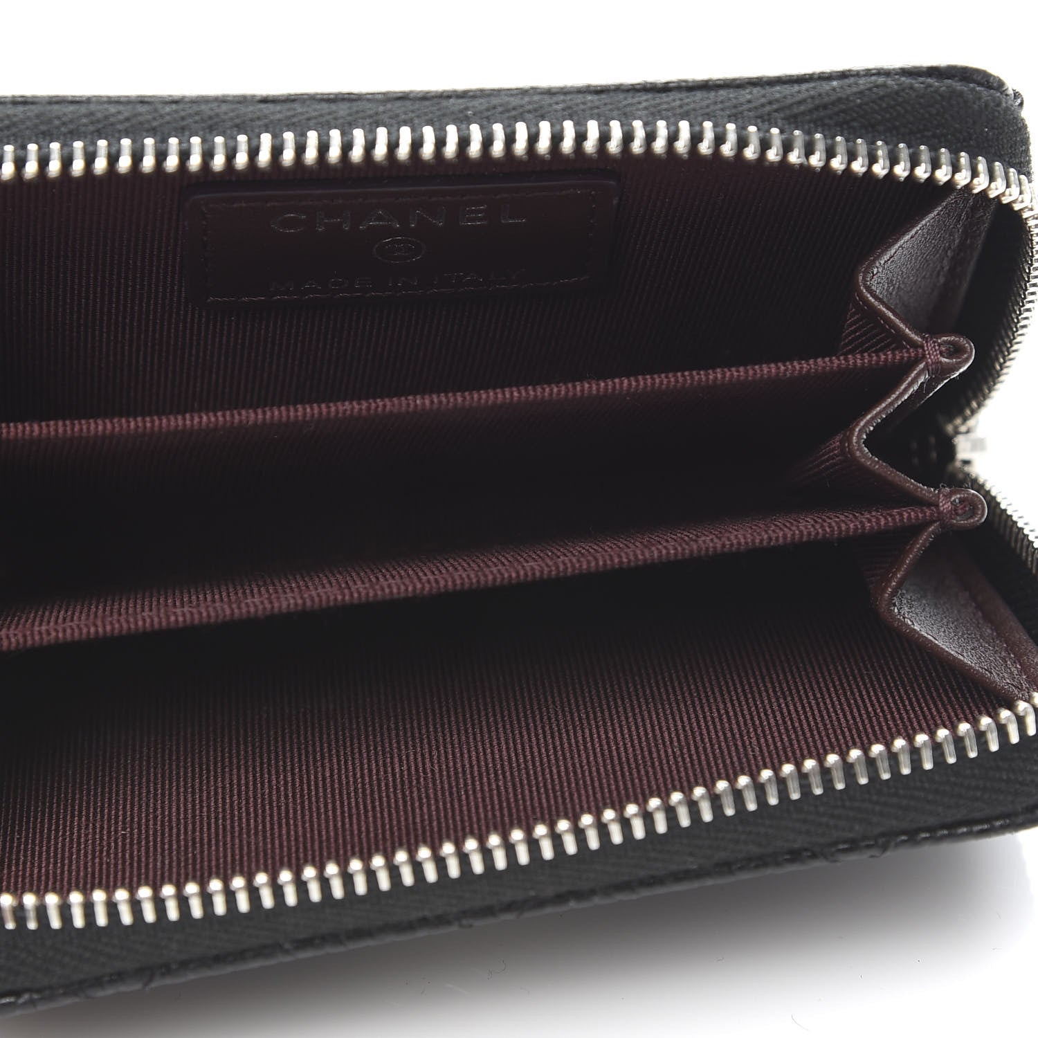 Chanel Caviar Quilted Zip Coin Purse Black 5 of 8