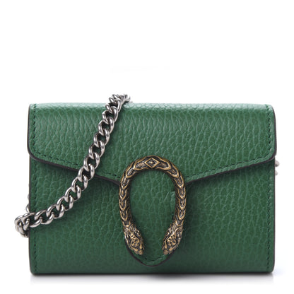 Gucci Calfskin Dionysus Coin Purse Emerald 1 of 10