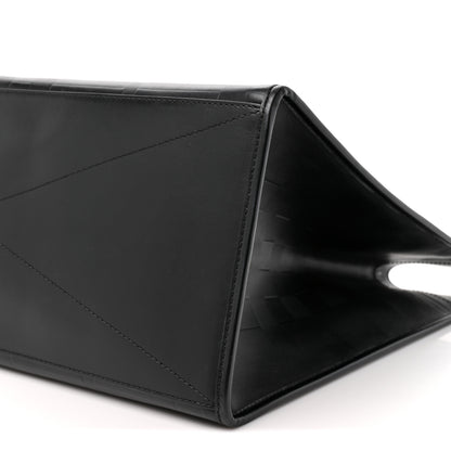 Burberry Calfskin Denny Check Embossed Tote Black 8 of 14