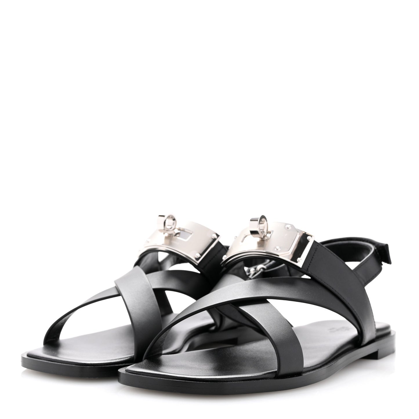 Calfskin Womens Ines Sandals 38 Black