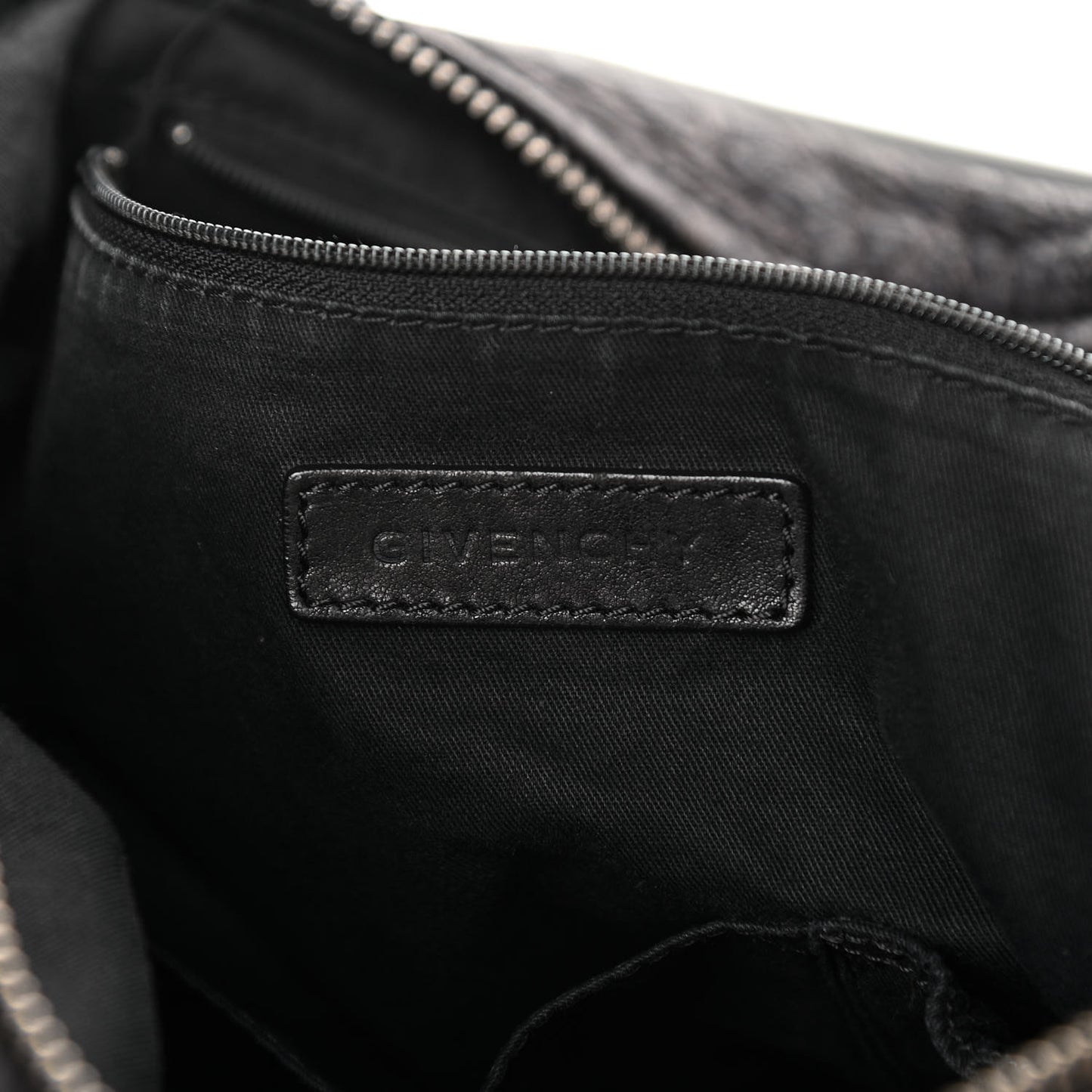 Calfskin Leopard Embossed Large Pandora Black