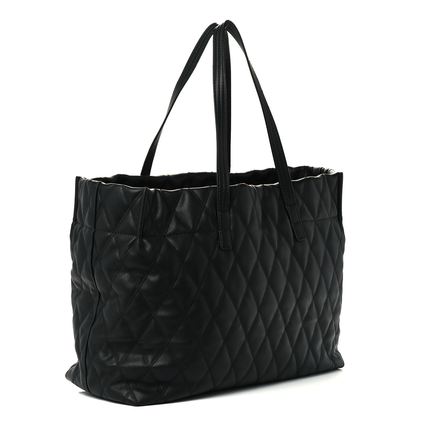 Givenchy Rubber Effect Canvas Quilted Duo Shopper Tote Black 3 of 11