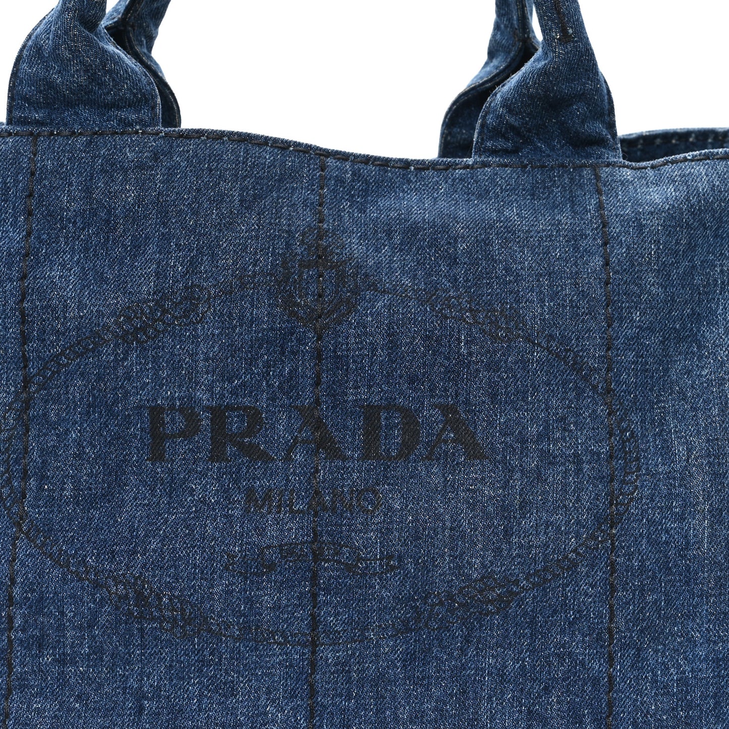 Denim Logo Tote Avio