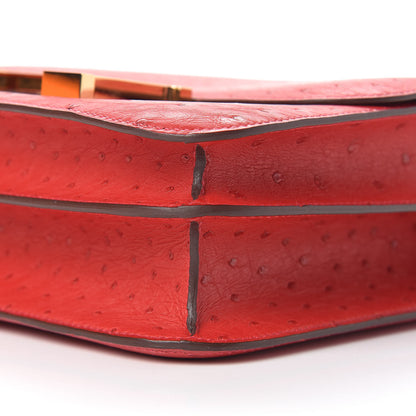 Hermes Ostrich Constance 24 Rouge Vif 6 of 10